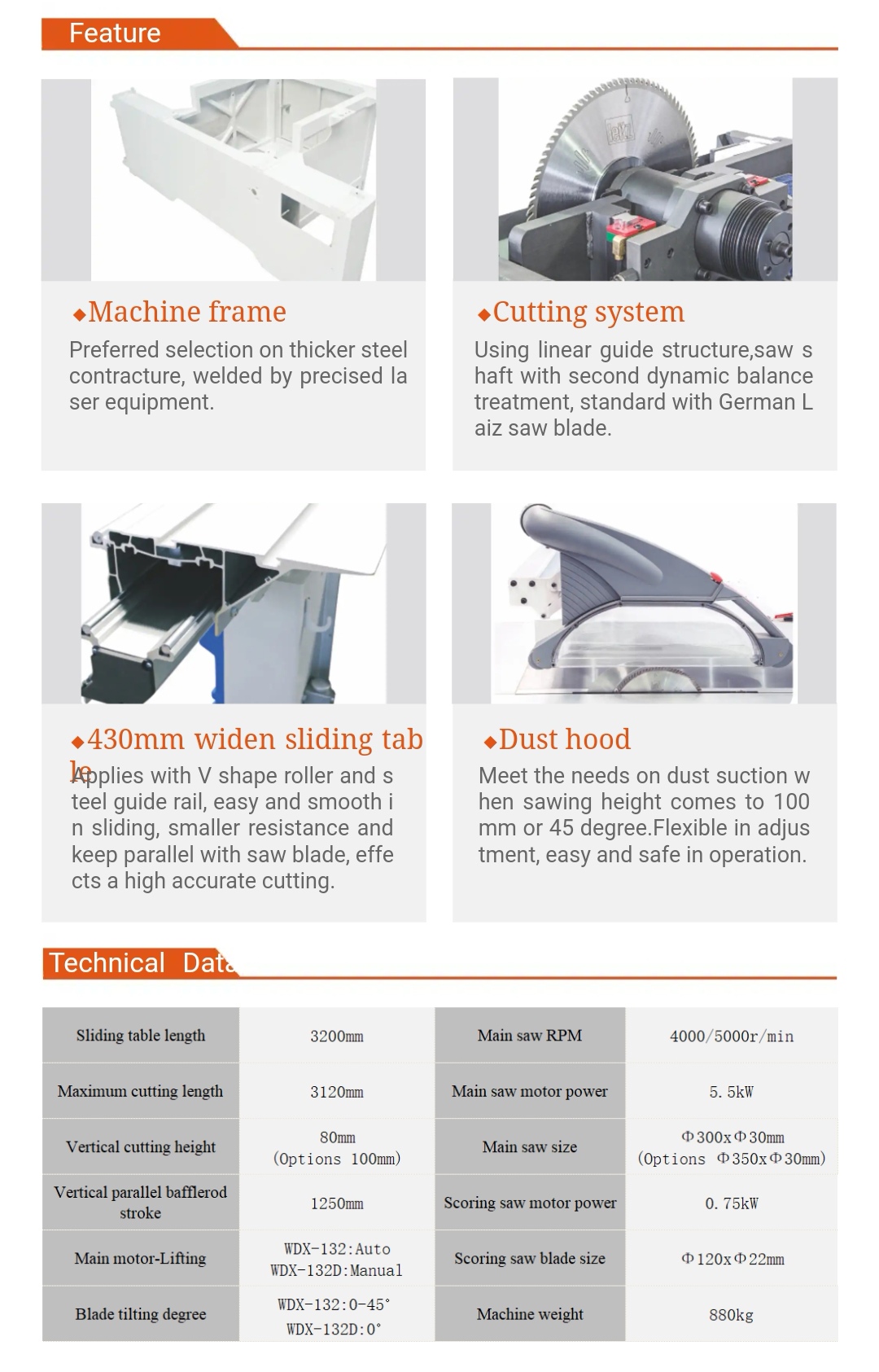 โต๊ะตัดสไลด์, Sliding table saw, โต๊ะเลื่อย